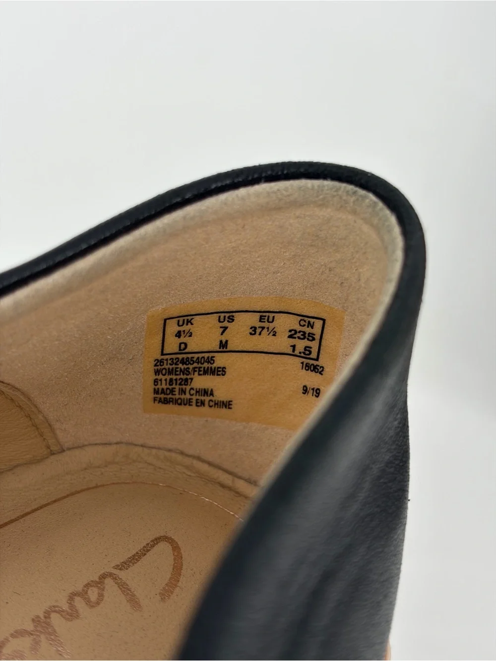 Clarks‎ Cushion Plus Loafers Womens Black Leather Slip On Shoes Size 7